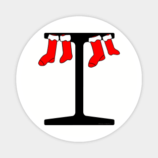 I-Beam Christmas Stockings Magnet